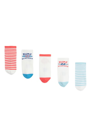 5 paires de socquettes - Blanc et bleu - Okaidi