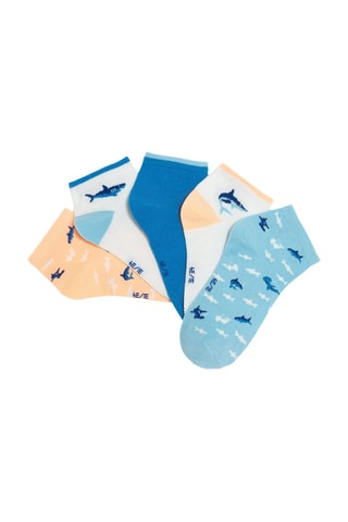 5 paires de socquettes - Bleu - Okaidi