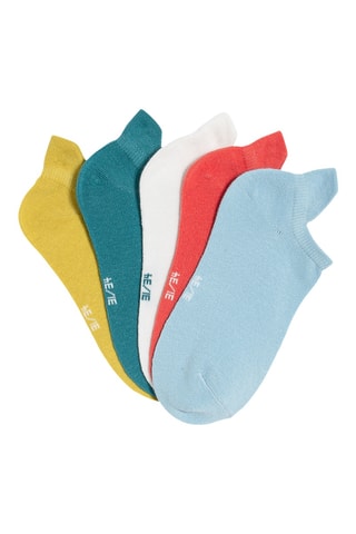 5 paires de socquettes - Ciel et rouge - Okaidi
