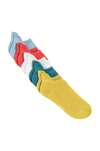 5 paires de socquettes - Ciel et rouge - Okaidi
