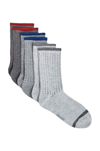 3 paires de chaussettes - Gris - Okaidi