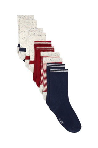 5 paires de chaussettes - Bordeaux et gris clair - Okaidi