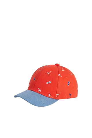 Casquette - Rouge et ciel