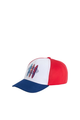 Casquette - Rouge et bleu cobalt