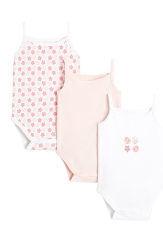 3 bodys - Blanc et rose -  Obaïdi - Obaïbi