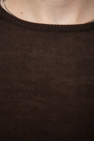 Pull en soie, cachemire et laine - Marron