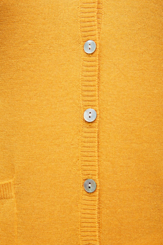 Gilet en soie, cachemire et laine - Orange