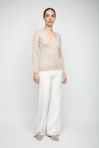Gilet en soie, cachemire et laine - Beige