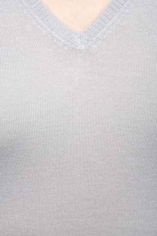 Pull en soie, cachemire et laine - Gris