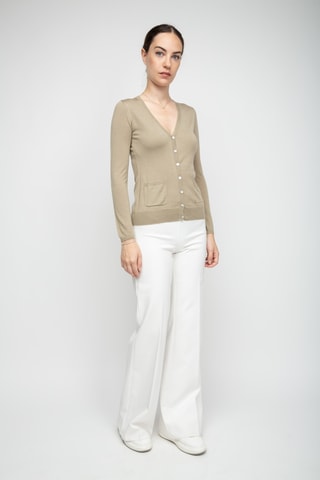 Gilet en soie, cachemire et laine - Gris