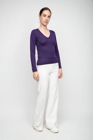 Pull en soie, cachemire et laine - Beige