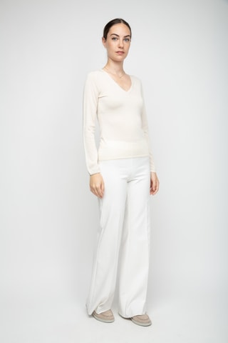 Pull en soie, cachemire et laine - Beige