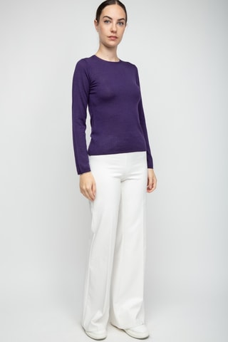 Pull en soie, cachemire et laine - Beige