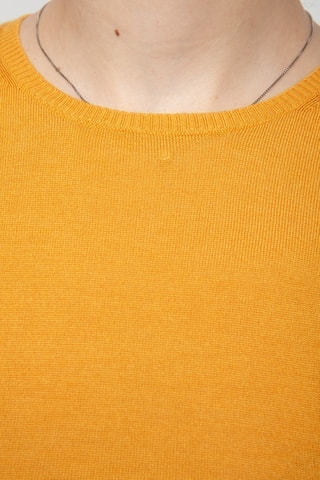 Pull en soie, cachemire et laine - Orange