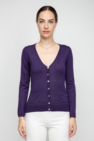 Gilet en soie, cachemire et laine - Beige