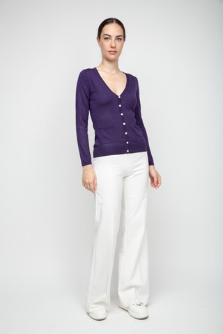 Gilet en soie, cachemire et laine - Beige