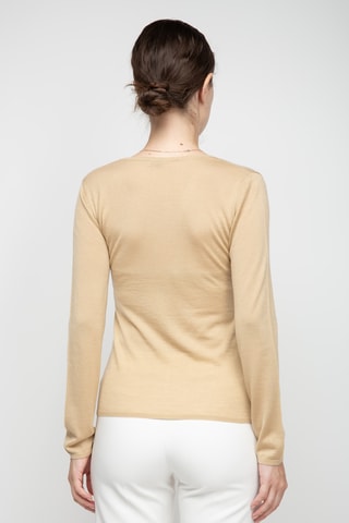 Pull en soie, cachemire et laine - Beige