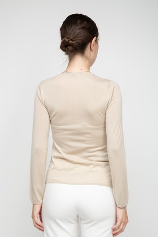 Pull en soie, cachemire et laine - Beige