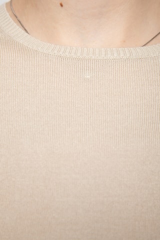 Pull en soie, cachemire et laine - Beige