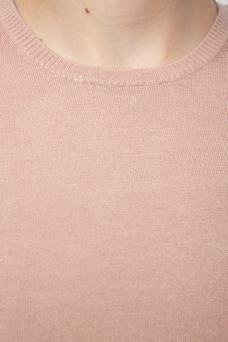 T-shirt en soie, cachemire et laine - Beige