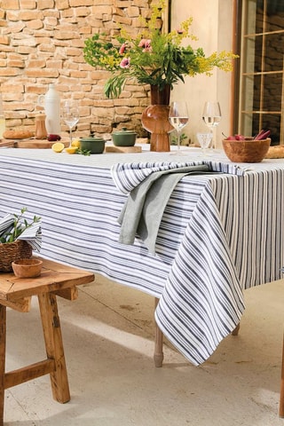Nappe en coton - Bleu