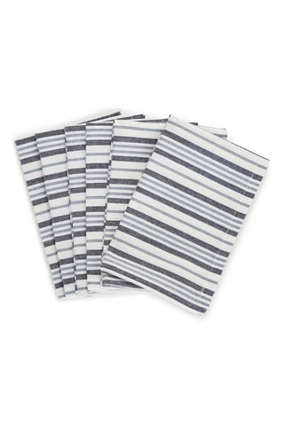 6 serviettes Nina - Blanc - 40 x 40 cm