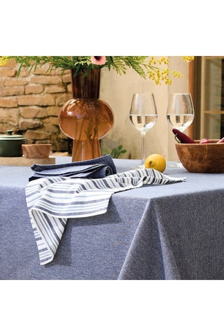 6 serviettes de table - 40 x 40 cm - Bleu