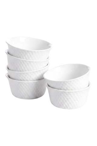 6 coupelles en verre opale - 12 cm
