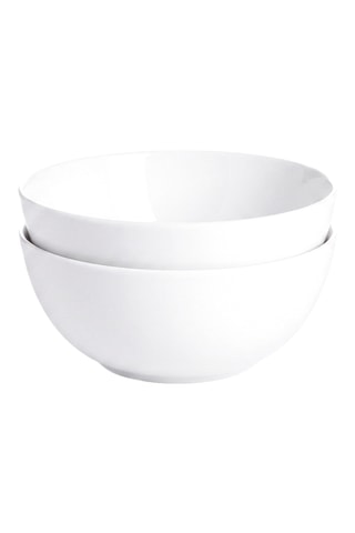 2 saladiers en verre opale - 21 cm