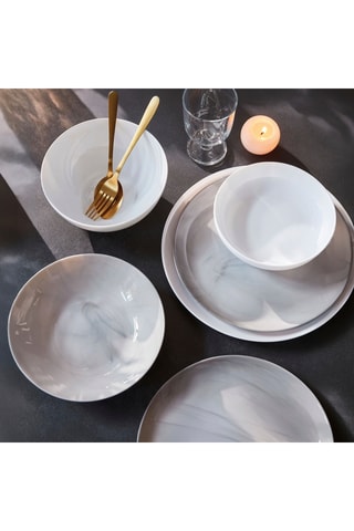 2 saladiers en verre opale - 21 cm