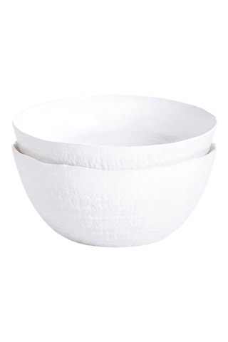 2 saladiers en verre opale - 23 cm