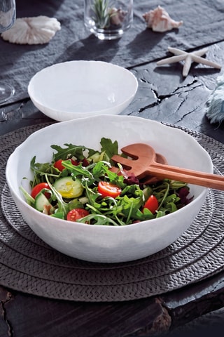 2 saladiers en verre opale - 23 cm