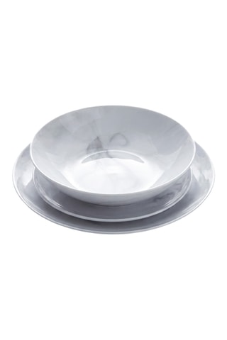 Service en verre opale - 18 pièces