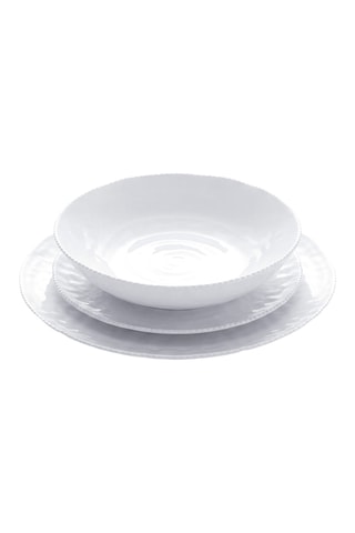 Service en verre opale - 18 pièces