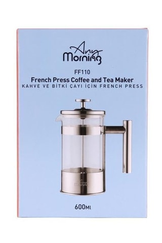 Cafetière en verre borosilicate Any Morning - 60 cl - Argenté