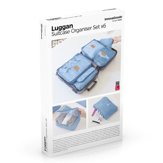 Ensemble de sacs de rangement pour bagage - Bleu - 6 Pièces