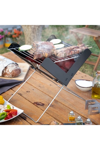 Mini-barbecue de table à charbon - Noir