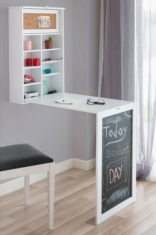 Bureau mural - Blanc