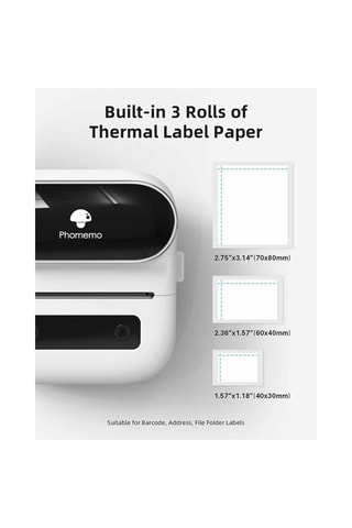 Imprimante thermique pour étiquettes Phomemo M220 - Blanc