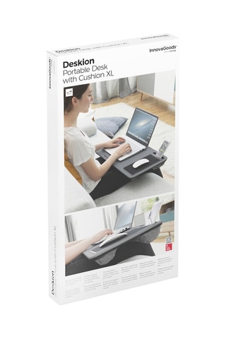 Bureau portable avec coussin XL - Gris