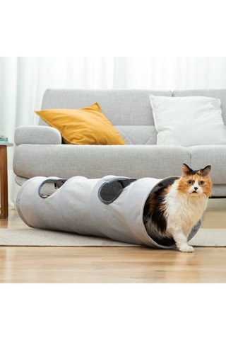Tunnel pour chat - 25 × 114 cm
