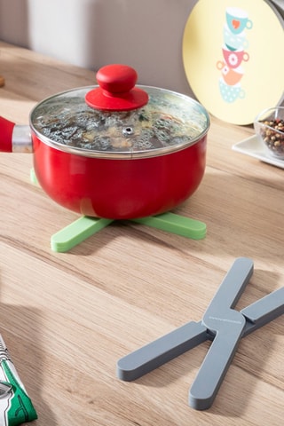 2 sets de table pliables en silicone - Gris et vert