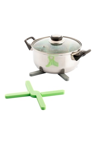 2 sets de table pliables en silicone - Gris et vert