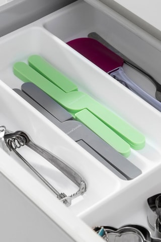 2 sets de table pliables en silicone - Gris et vert