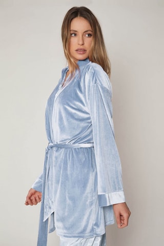 Peignoir en velours - Bleu