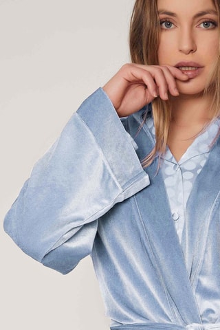 Peignoir en velours - Bleu
