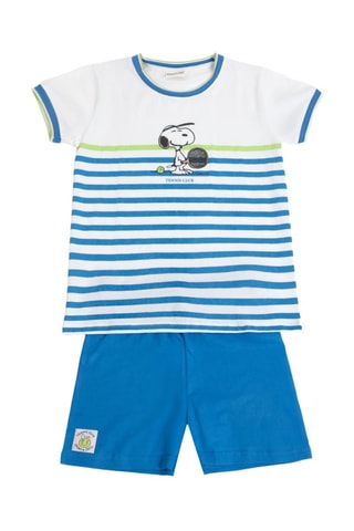 Pigiama Snoopy e i Peanuts - Bianco, nero e blu