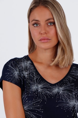 T-shirt - Blanc et bleu