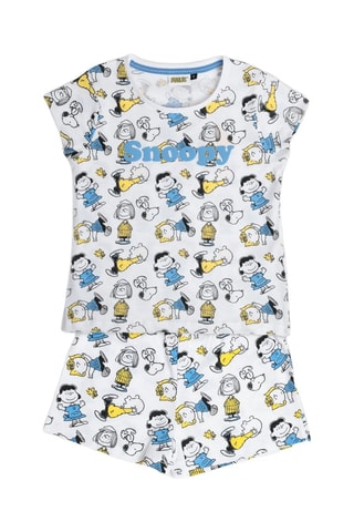 Pigiama Snoopy e i Peanuts - Bianco, blu e giallo
