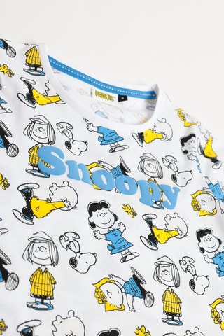Pigiama Snoopy e i Peanuts - Bianco, blu e giallo